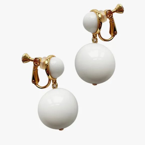 Jenny Walton Jewelry - Jenny Walton  -  White Double Drop Earrings